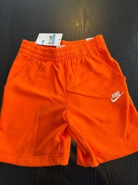 Nike Bright Orange Kids Athletic Shorts